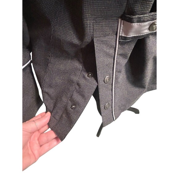 Kerrits Hight Tail Waterproof Rain jacket Black. Zip Pockets Adjustable Snaps LG - Picture 3 of 15